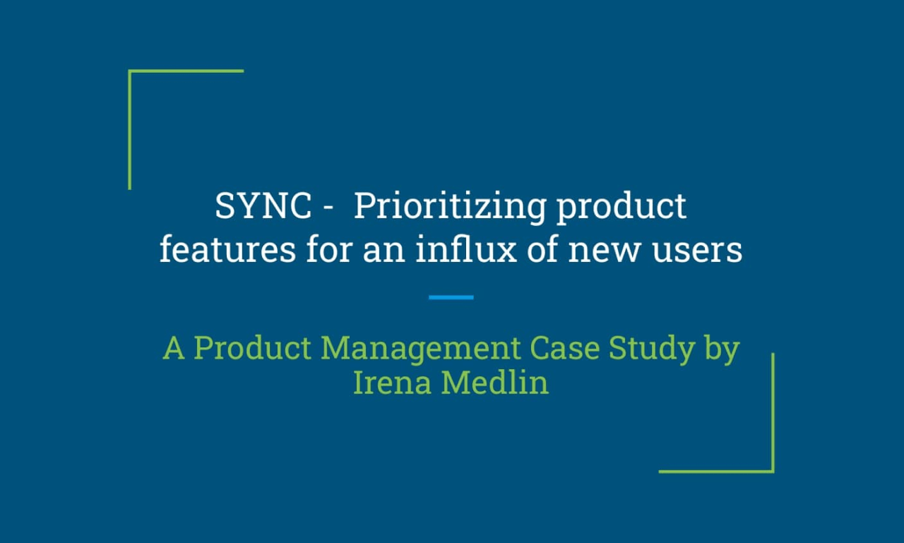 Irena Medlin's Product Management Portfolio Project