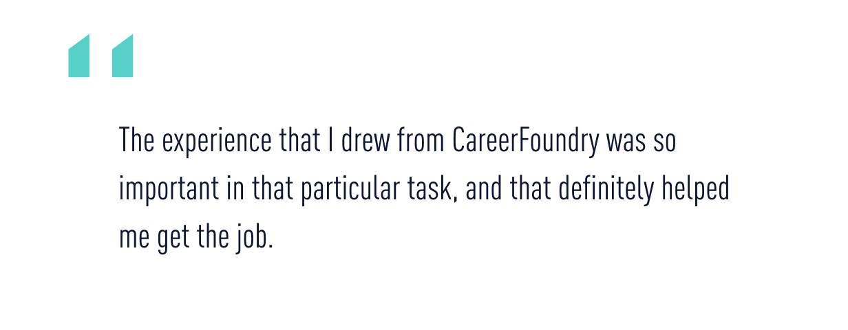 A quote from Chad who made a career change from recruiting and became a data analyst